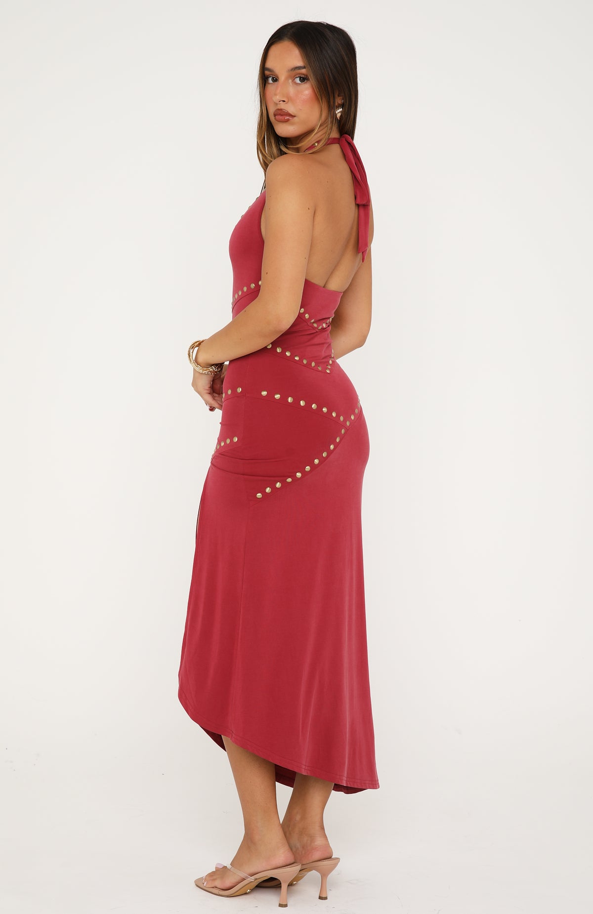 Hot To Handle Midi Dress Raspberry