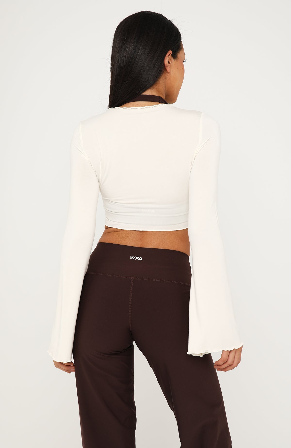 In A Minute Long Sleeve Tie Front Top Cream