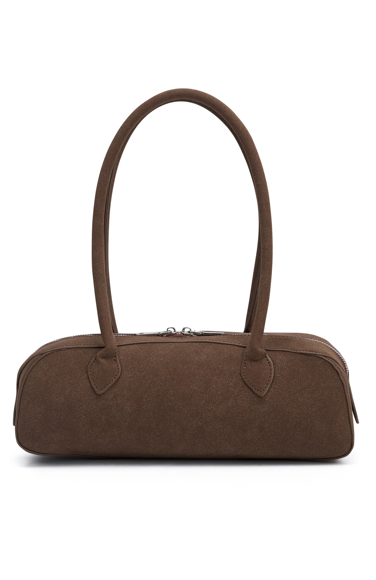 Jaina Shoulder Bag Chocolate Faux Suede