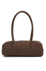 Jaina Shoulder Bag Chocolate Faux Suede