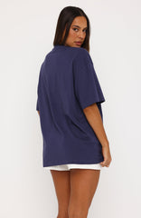 Juicy Gossip Oversized Tee Navy