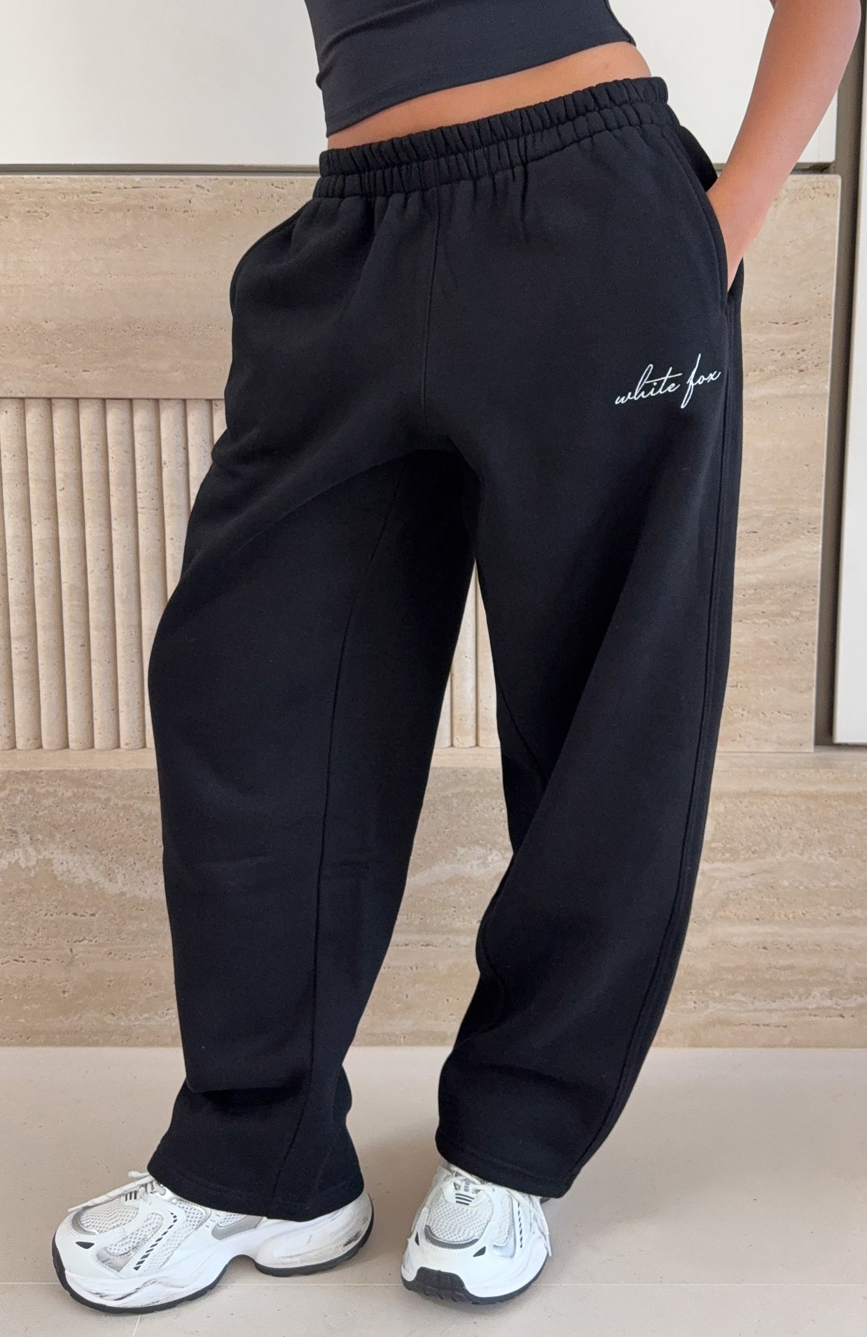 Know What You Want Barrel Leg Sweatpants Black