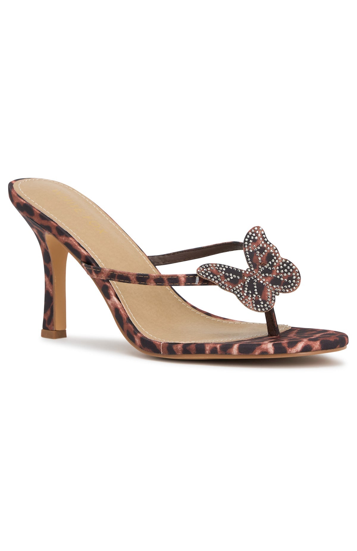 Landry Embellished Thong Mules Leopard