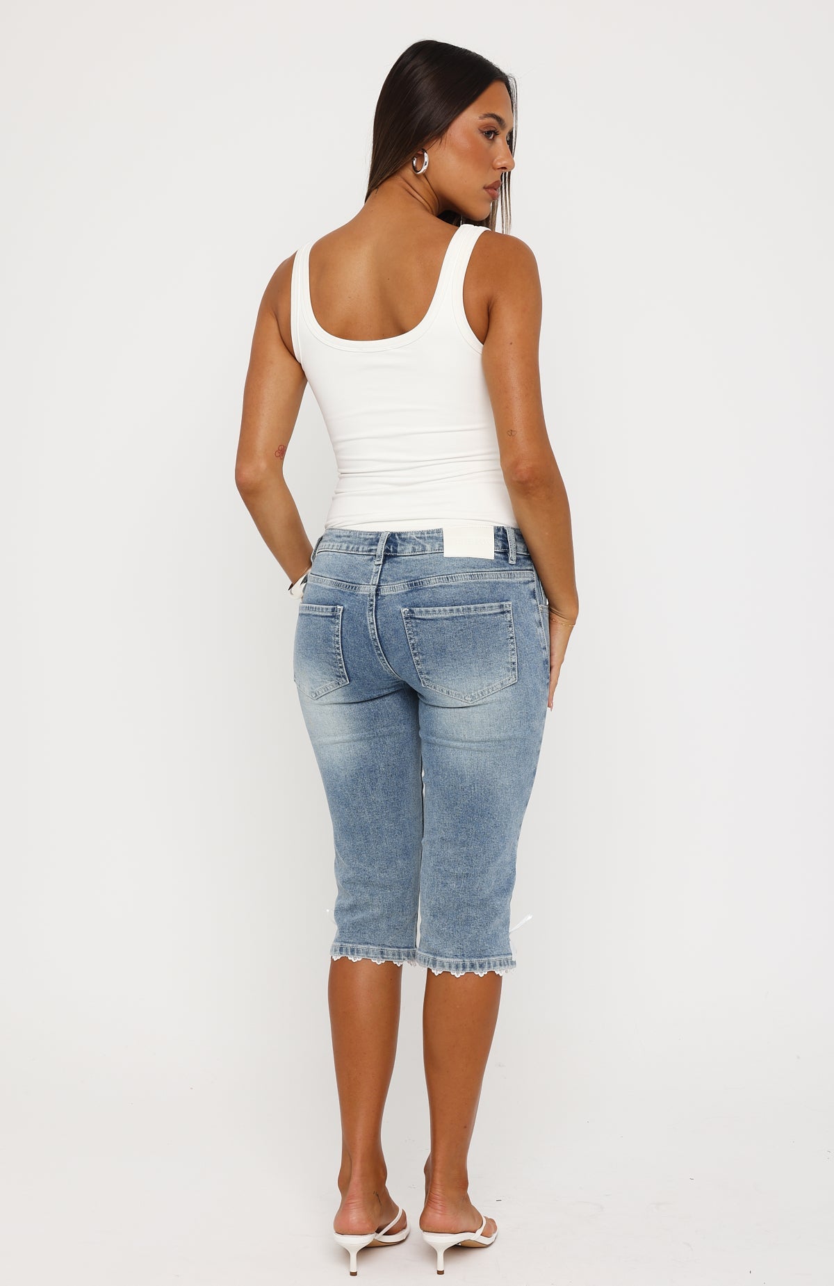 Latisha Low Rise Capri Jeans Vintage Light Blue