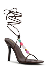 Lore Wrap Heels Chocolate