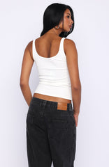 Lost In The Moment Tank Top White