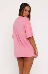 Lots To Go Over Oversized Tee Pink