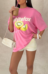 Lots To Go Over Oversized Tee Pink