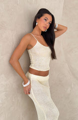 Love Galore Sequin Knit Top Lemon