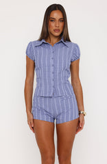 Lovers Road Shorts Navy Check