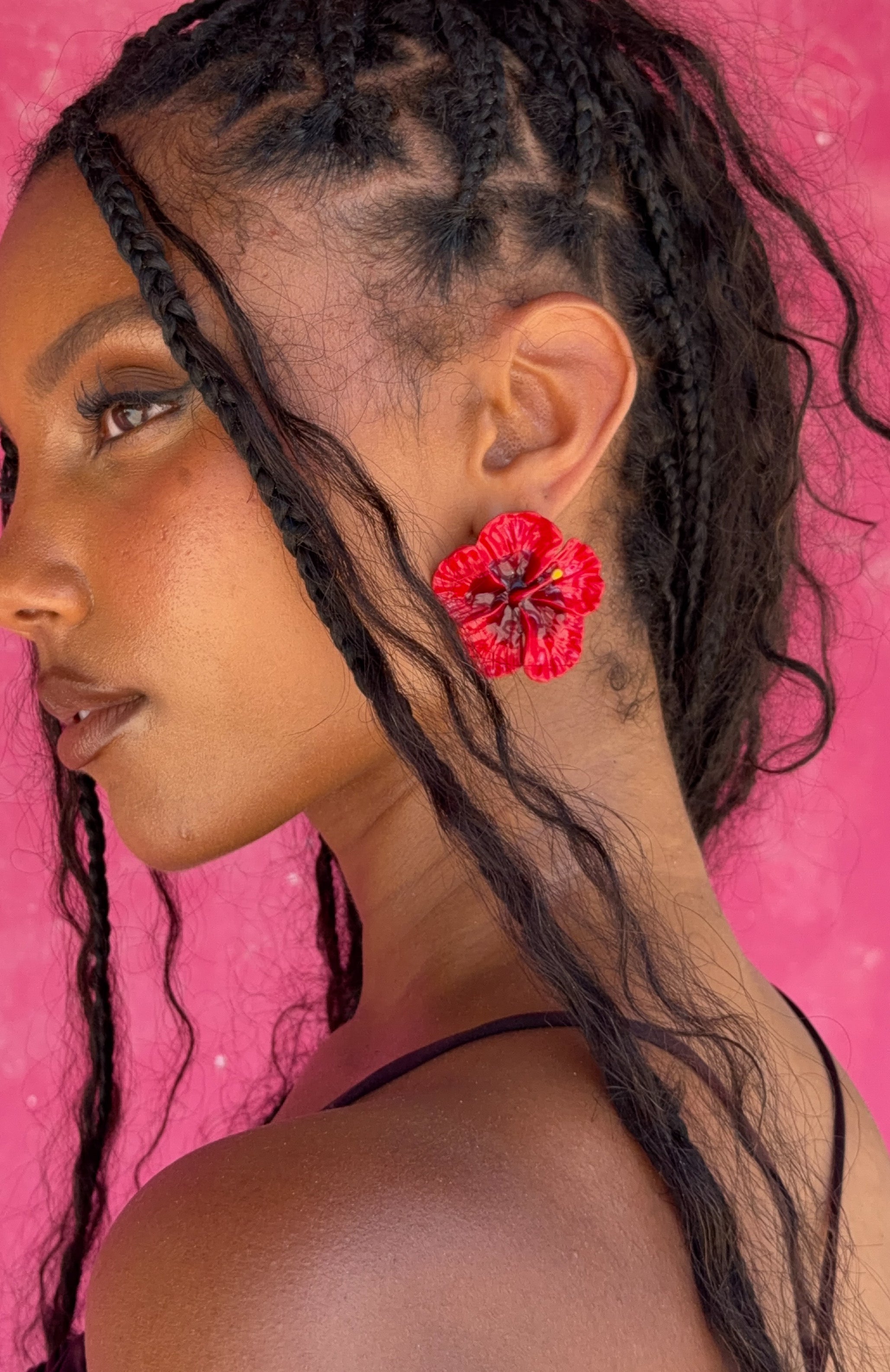 Lyndon Earrings Red
