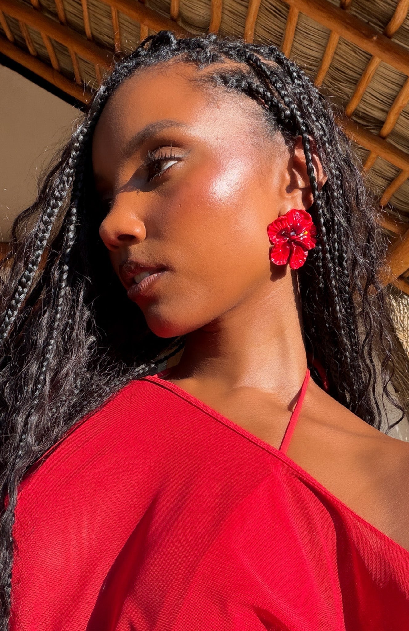 Lyndon Earrings Red
