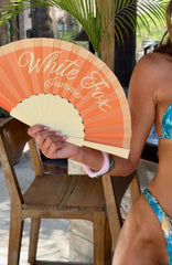 Majestic Mode Hand Held Fan Orange