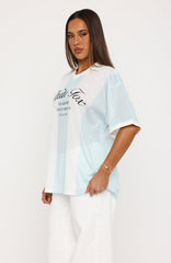 Make Moves Oversized Jersey Teal/White Stripe