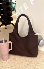 Maxton Nylon Shoulder Bag Chocolate
