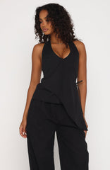 Mystic Mist Halter Top Black