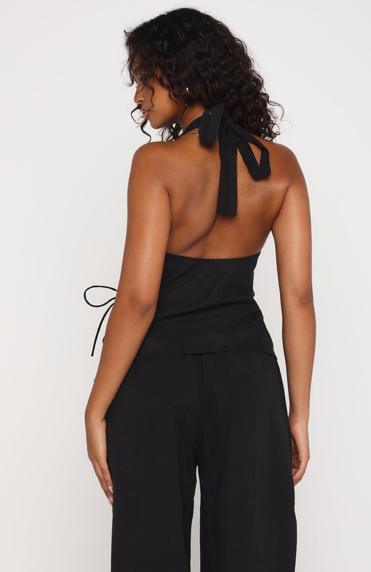 Mystic Mist Halter Top Black