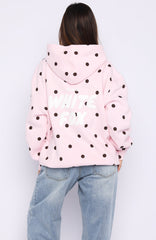 Offstage Printed Oversized Hoodie Posy Polka Dot