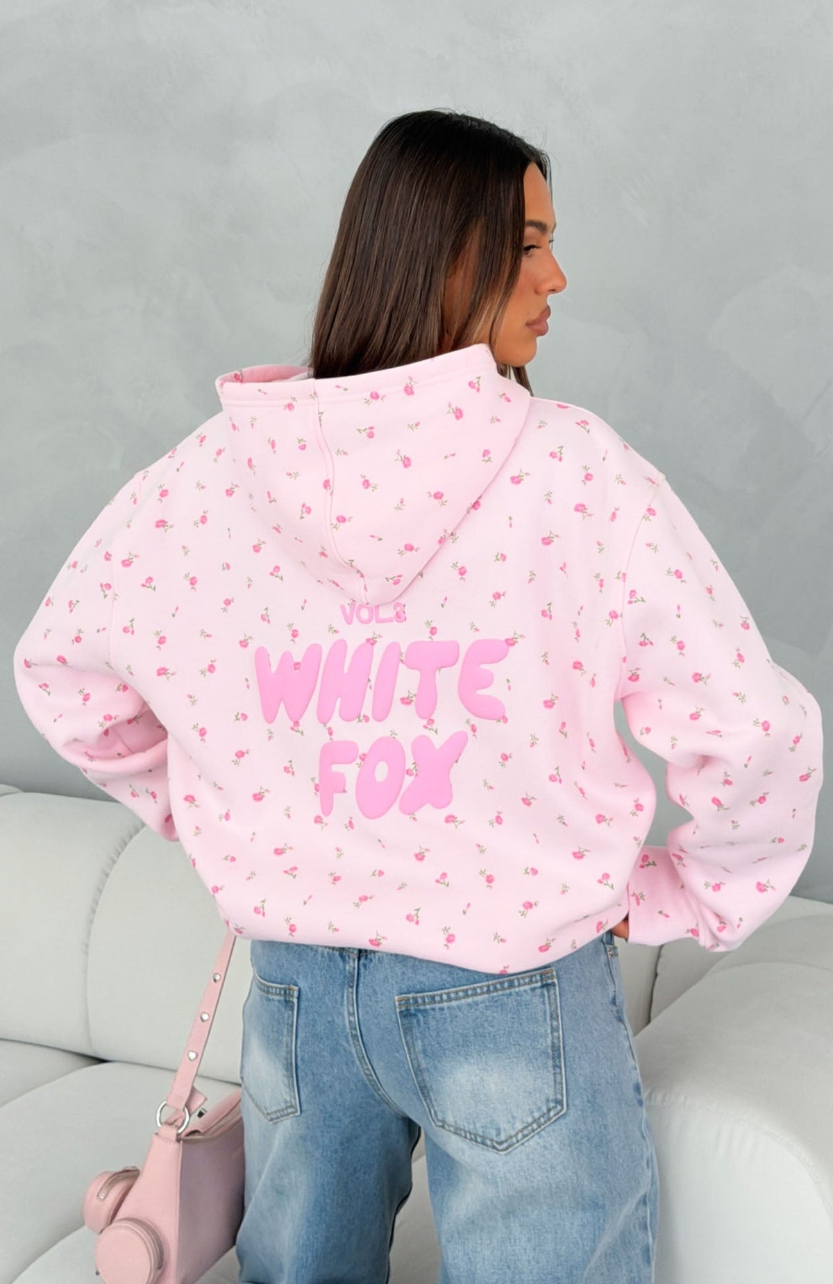 Offstage Printed Oversized Hoodie Posy Ditsy