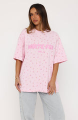 Offstage Printed Oversized Tee Posy Ditsy
