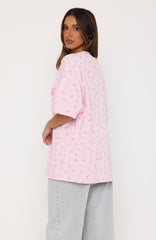 Offstage Printed Oversized Tee Posy Ditsy