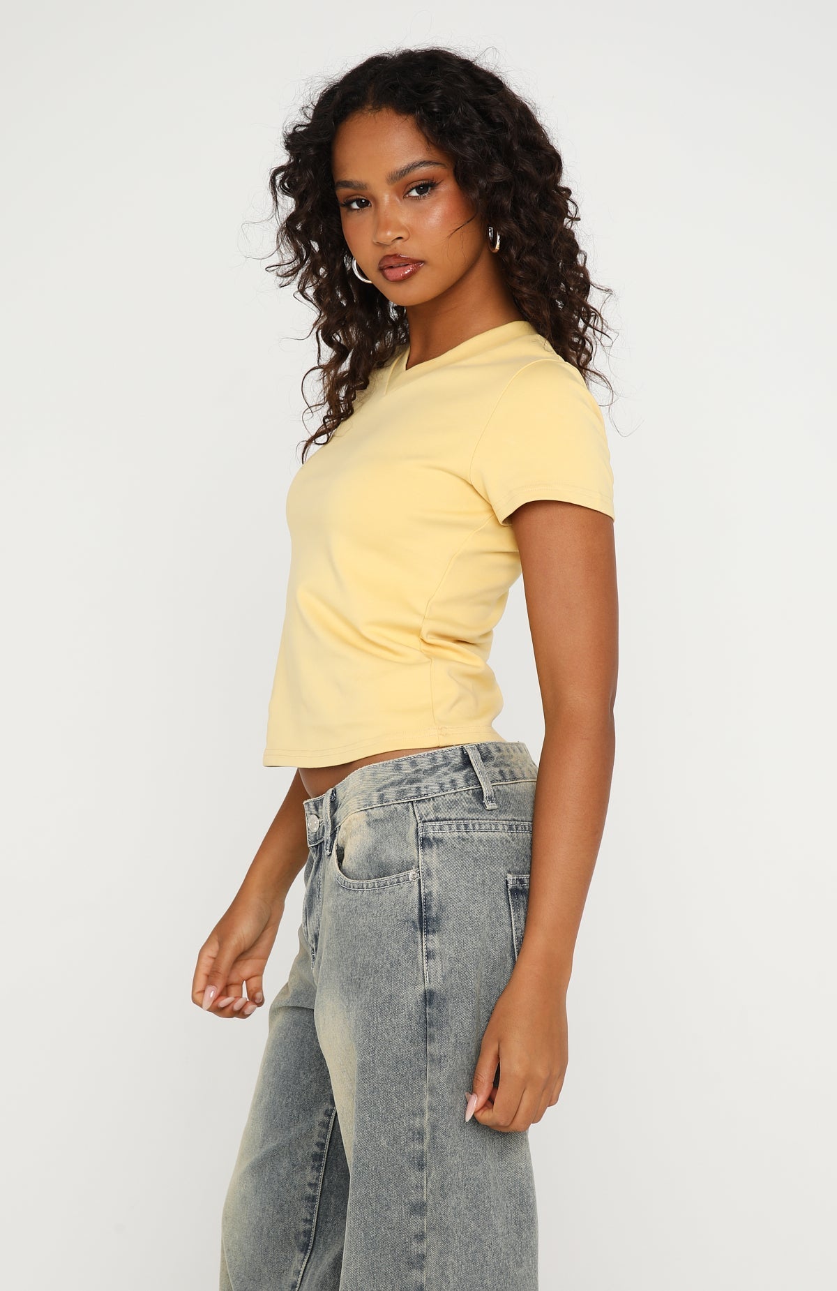On The Hunt V Neck Top Honey