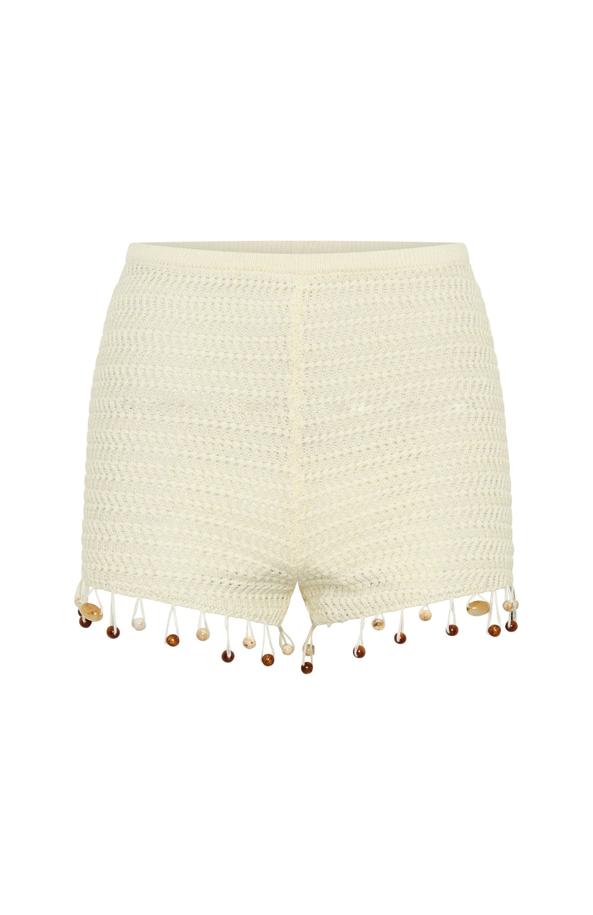 One More Time Crochet Shorts Off White