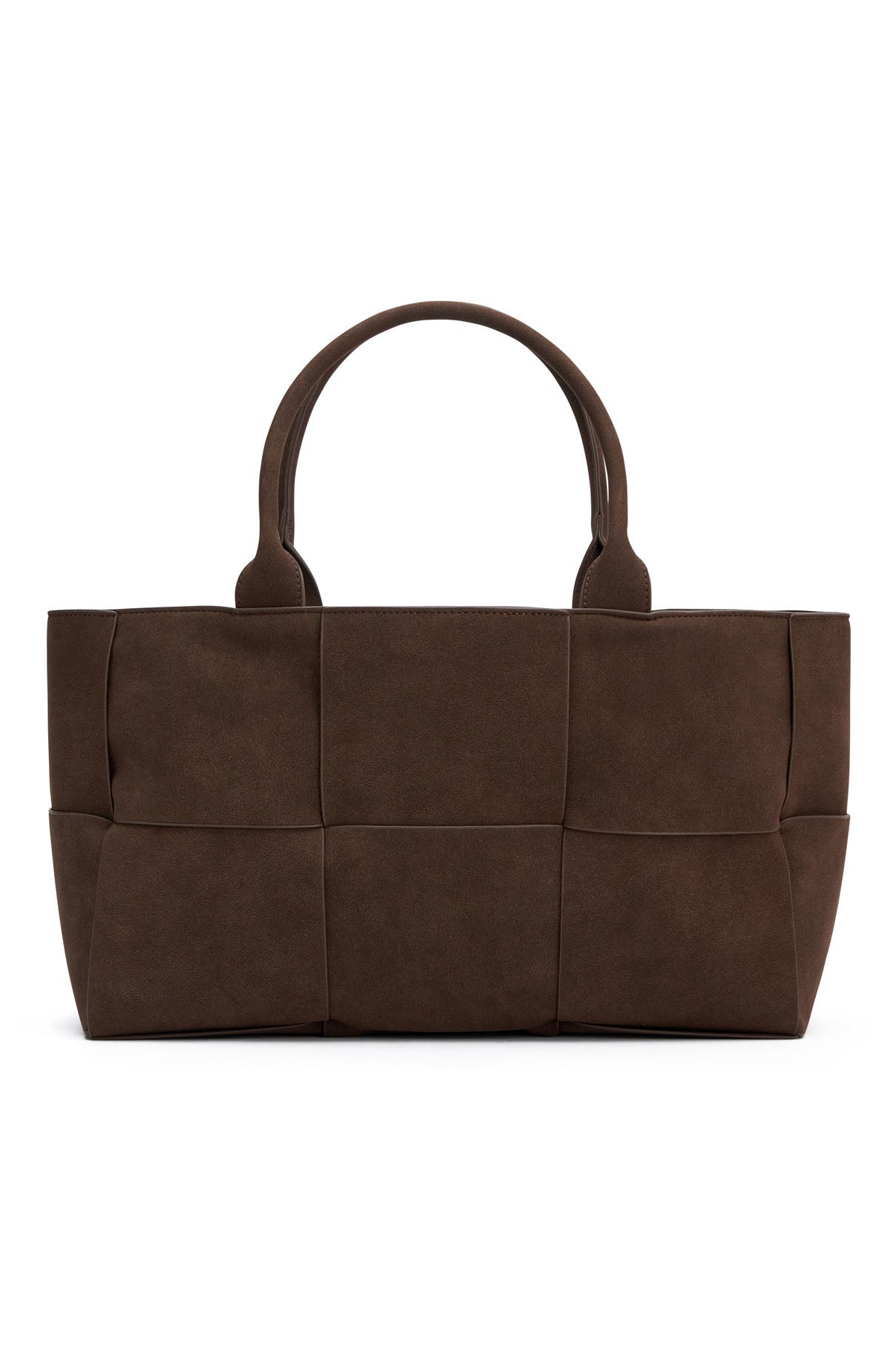 Owen Shoulder Bag Chocolate Faux Suede