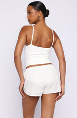 Pacing Running Short White