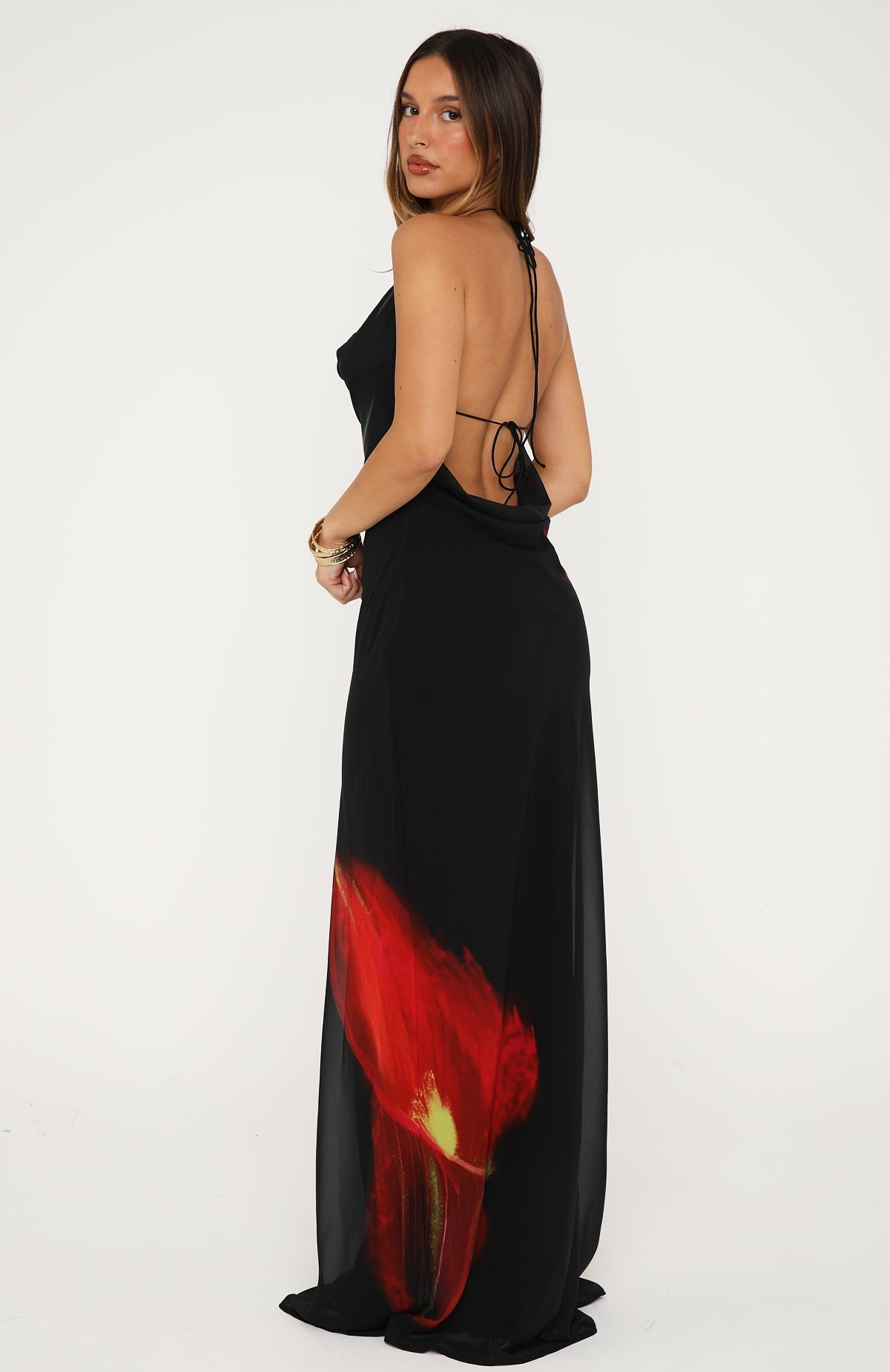 Peachy Life Maxi Dress Burning Lily