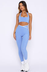 Form Leggings Blueberry/White