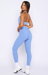 Form Leggings Blueberry/White