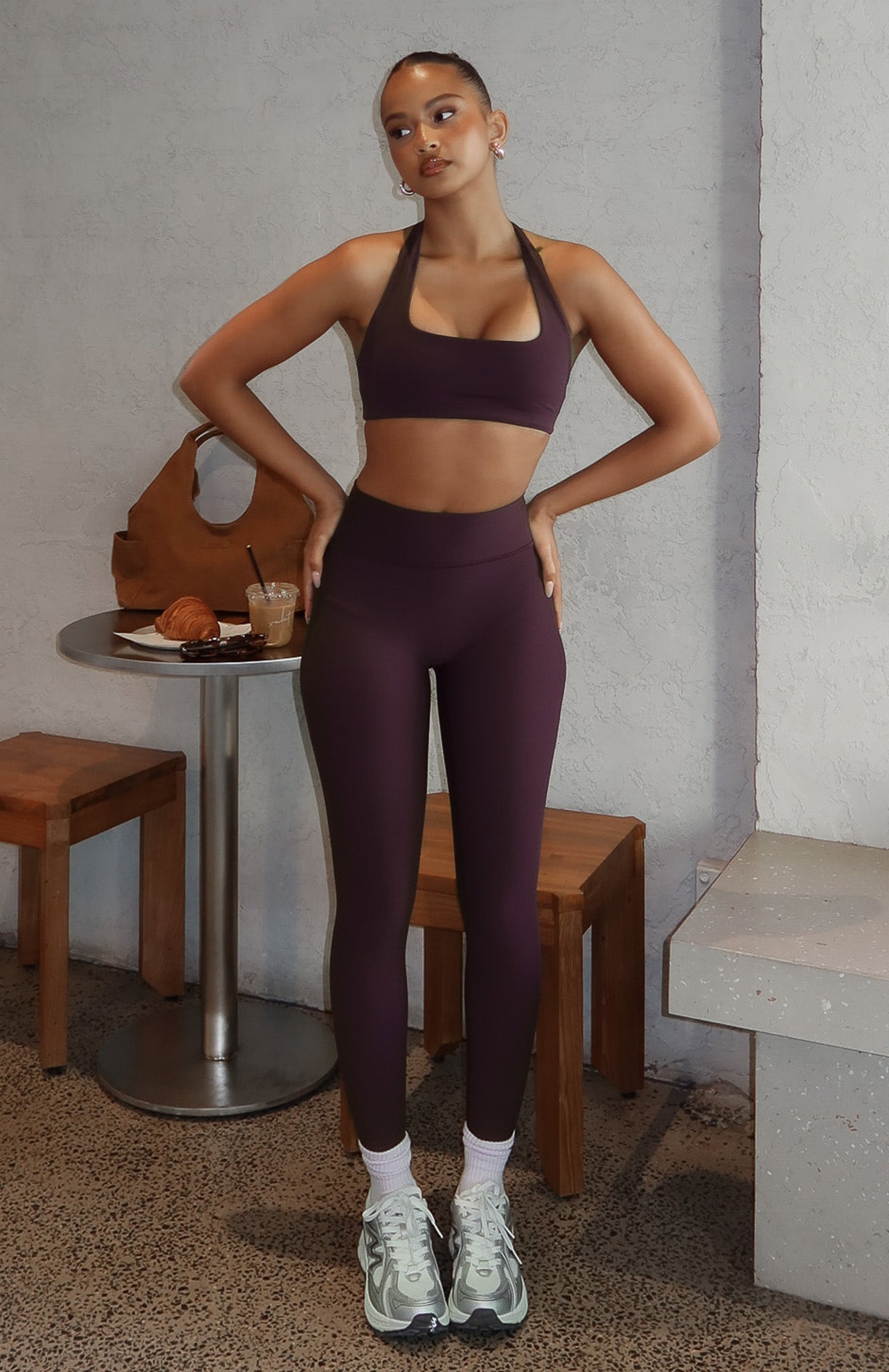 Go Getter High Waisted Leggings Midnight Plum