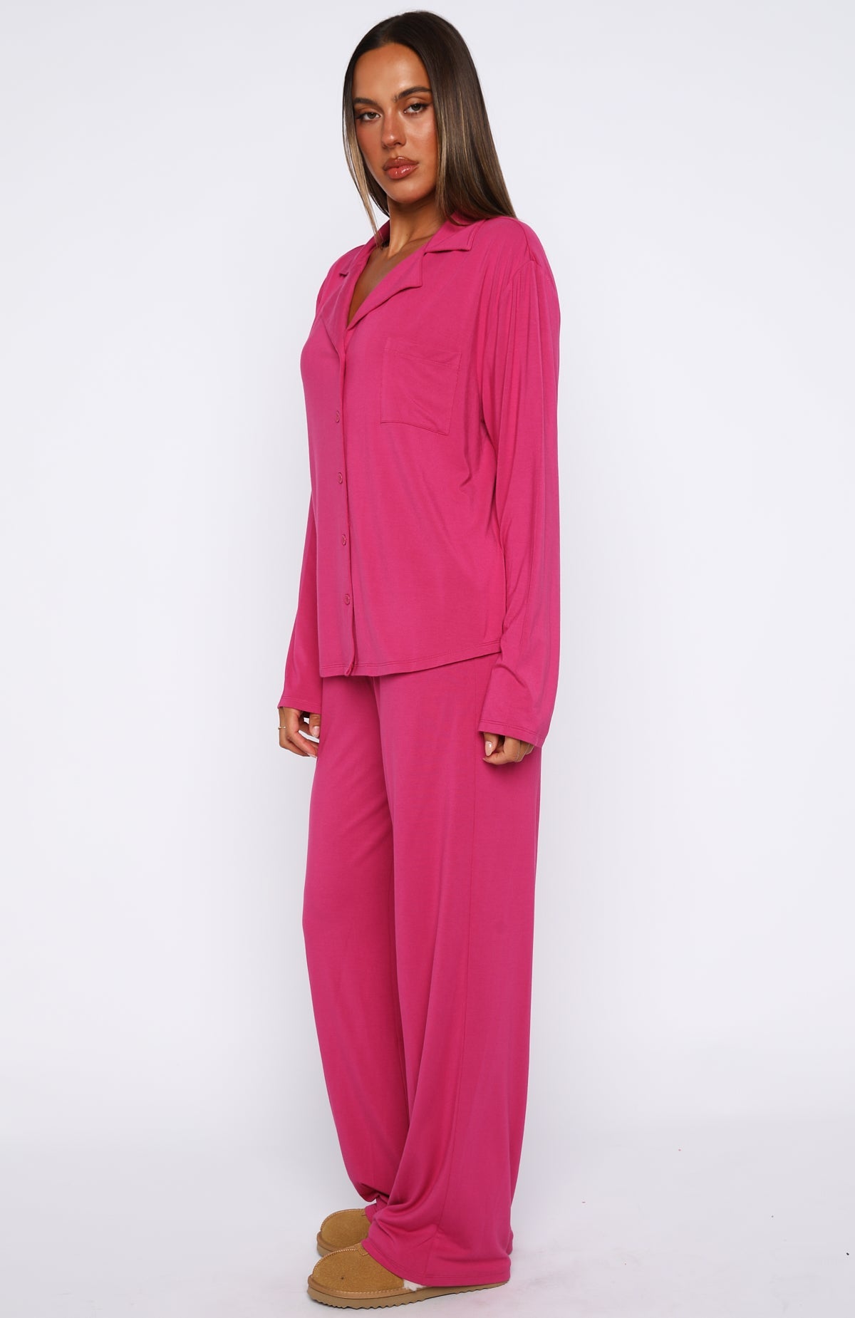 Pillow Talk Long Sleeve Pyjama Set Berry