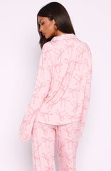 Pillow Talk Printed Long Sleeve Pyjama Set Posy Bow