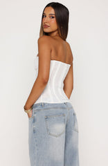 Pinky Promise Strapless Bustier White