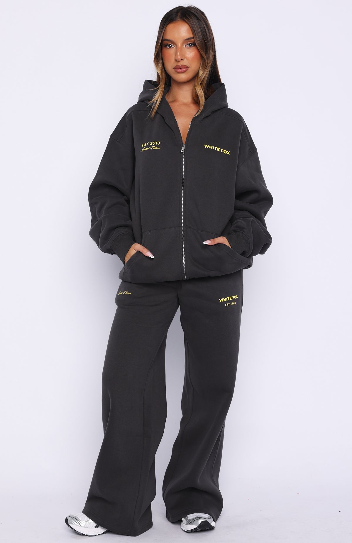Proving Myself Wrong Zip Front Hoodie Charcoal