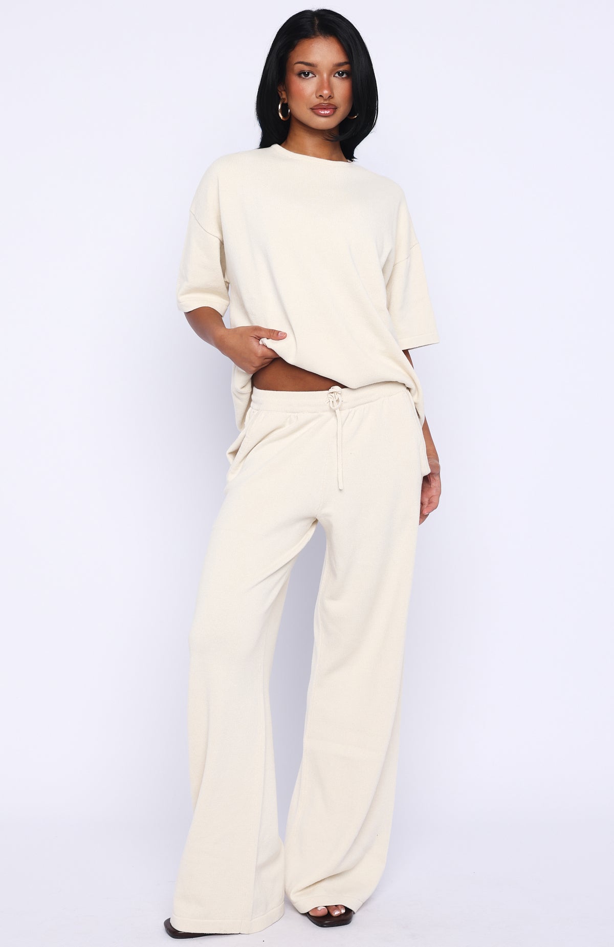 Rare Catch Knit Top Cream