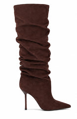 Redford Knee High Boots Chocolate