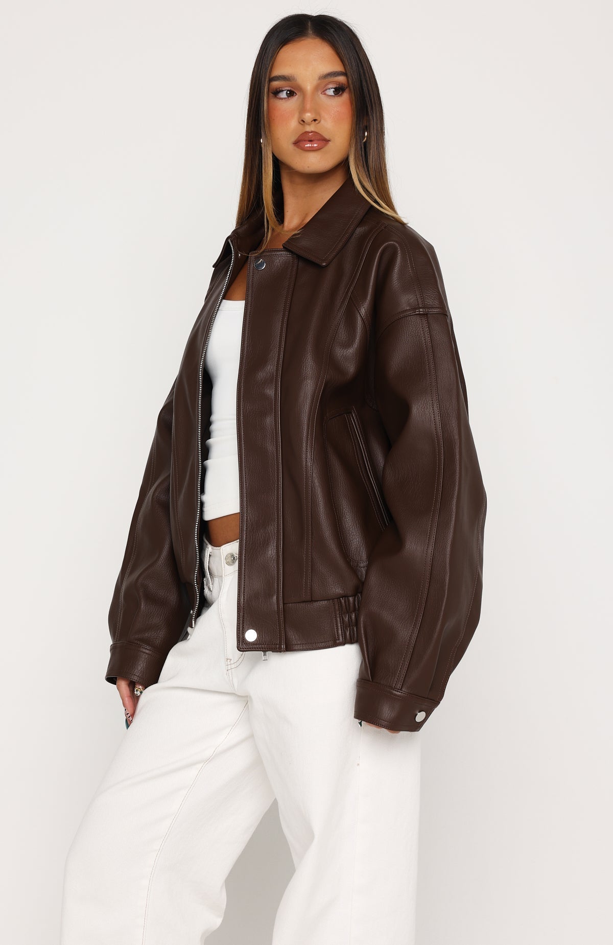 Retrograde PU Jacket Chocolate