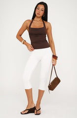 Rooftop Romance Capri Pants White