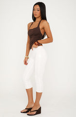 Rooftop Romance Capri Pants White