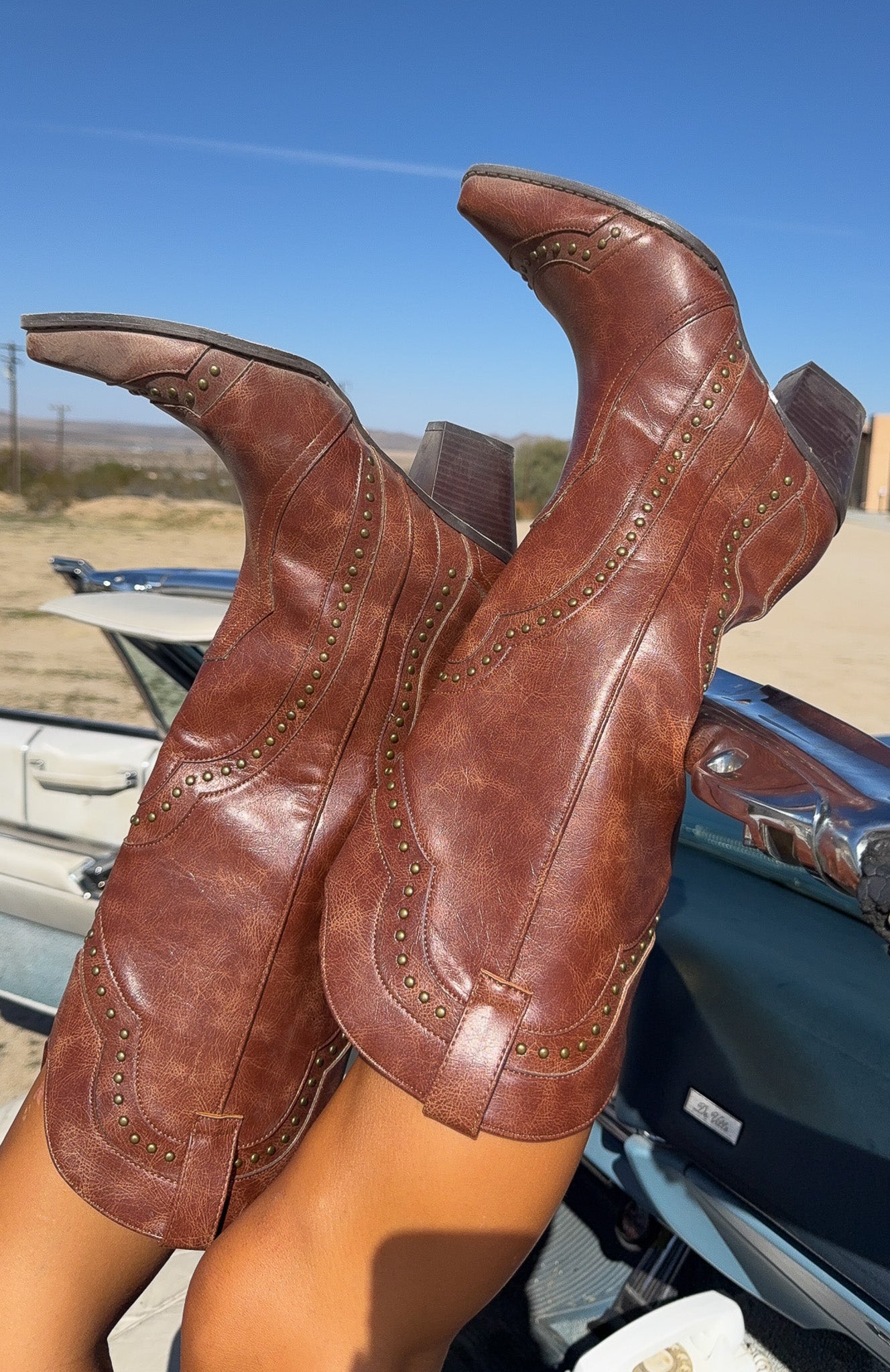 Sadie Cowboy Boots Vintage Chocolate