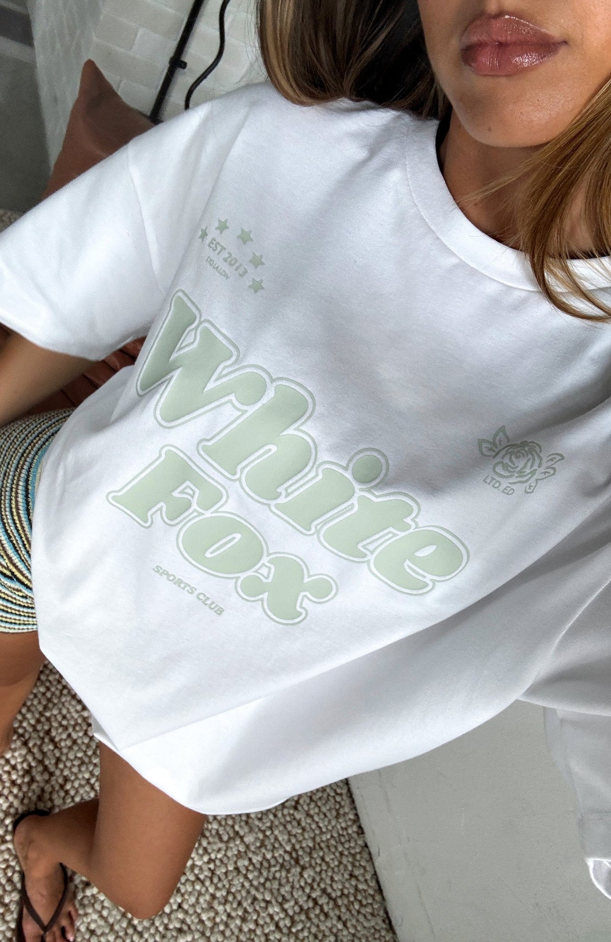 Seeing Stars Oversized Tee White