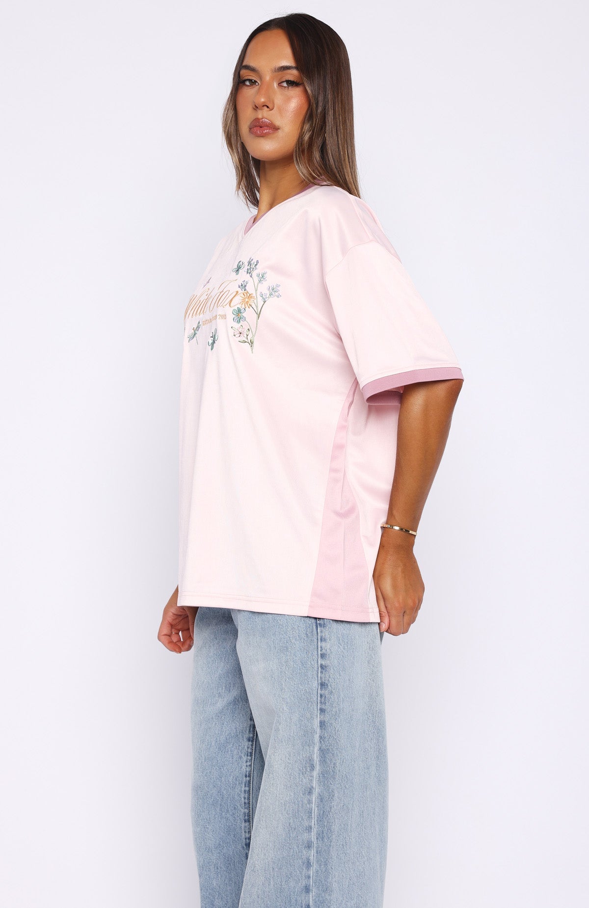 She's Out Of My League Oversized Jersey Pink