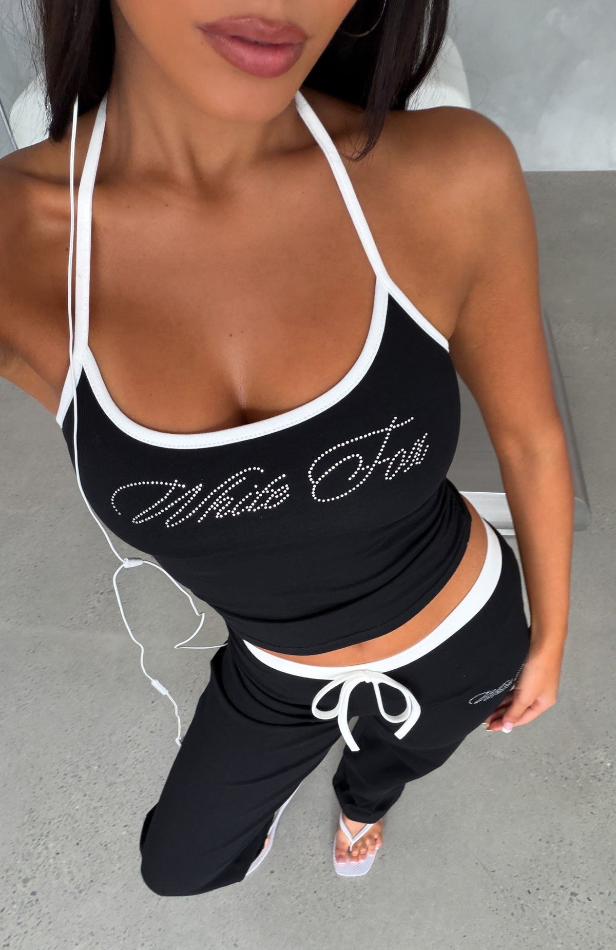 She's A Princess Halter Top Black