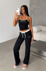 She's A Princess Straight Leg Pants Black