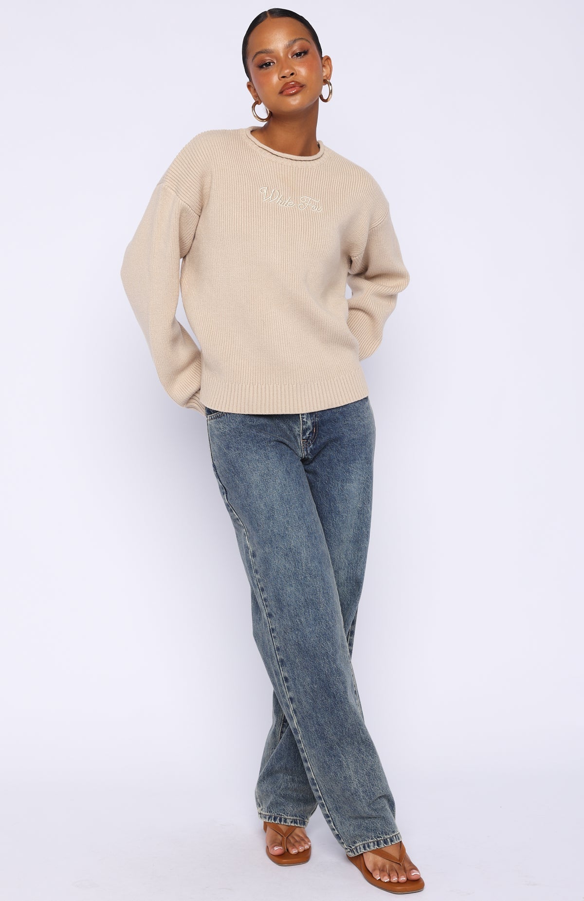 Snow Dreams Knit Sweater Oat
