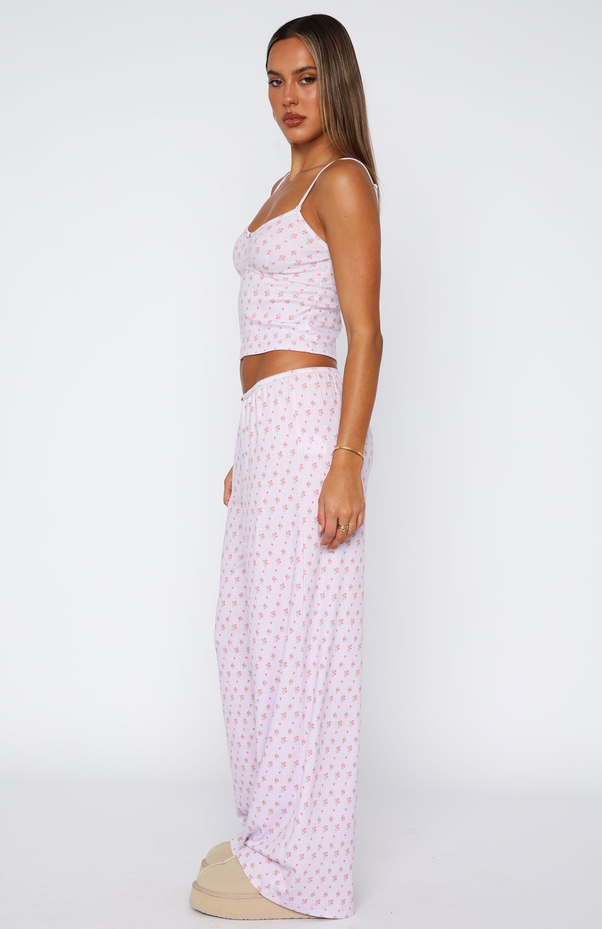 Snuggle Season Pyjama Pants Purple Floral