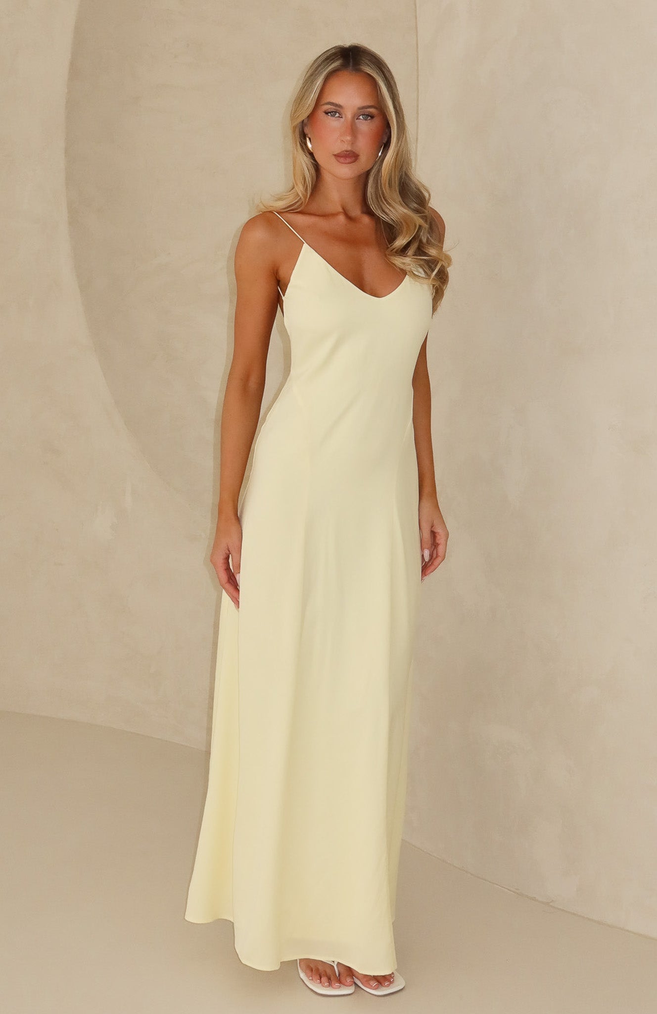 So Lovely Maxi Dress Lemon